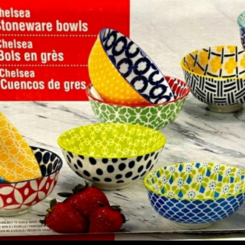 Chelsea Colorful Stoneware Bowls Set